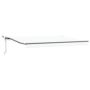 vidaXL Copertină retractabilă Alb 450 &times; 350 cm Poliester