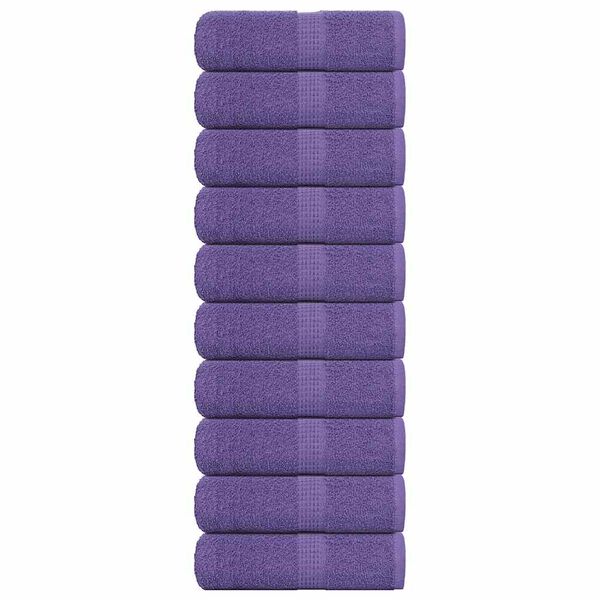 vidaXL Prosoape de oaspeți, FROGN, 10 buc, violet, 30x50 cm, 360 g/m&sup2;