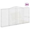 vidaXL Coșuri gabion arcuite 4 buc. 400x30x200/220 cm fier galvanizat