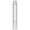vidaXL Coșuri gabion arcuite 3 buc, 200x30x180/200cm, fier galvanizat