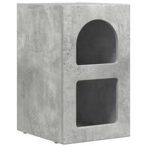 vidaXL Noptieră ELST Gri din beton 29,5 x 33,5 x 50 cm Lemn prelucrat