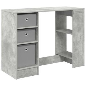 vidaXL Birou Gri din beton 100 x 40 x 75 cm Lemn prelucrat