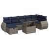 vidaXL Set canapele de grădină cu perne, 8 piese, gri, poliratan