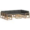 vidaXL Set de canapele de exterior 10 buc. Alb și antracit Poliester