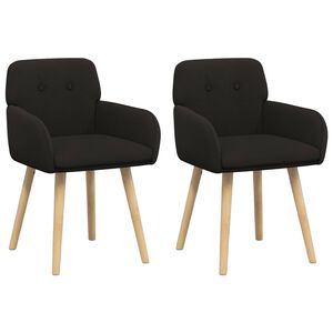 vidaXL Scaune de dining 2 buc. Boucl&eacute; Negru 59 x 57 x 85 cm