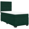 vidaXL Pat box spring cu saltea, verde &icirc;nchis, 100x200 cm, catifea