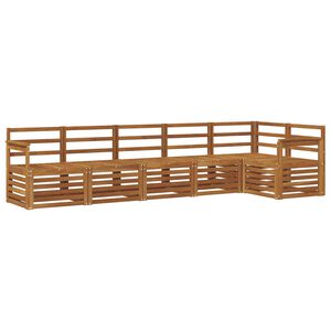 vidaXL Set canapea sectională 6 pcs natural Lemn Solid de Acacia