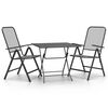 vidaXL Set mobilier grădină 3 piese antracit plasă metalică expandată
