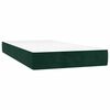 vidaXL Pat box spring cu saltea, verde &icirc;nchis, 80x200 cm, catifea