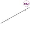 vidaXL M&acirc;ner pentru Dulap 12 buc. Argintiu 700mm Oţel inoxidabil