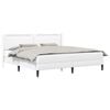 vidaXL Cadru de pat cu saltea Alb 180 x 200 cm Piele artificială