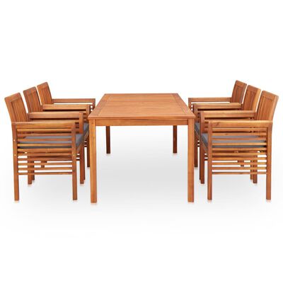 vidaXL Set mobilier de exterior cu perne 7 piese, lemn masiv de acacia