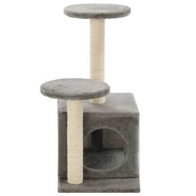 vidaXL Ansamblu pisici cu stâlpi din funie de sisal, gri, 60 cm