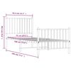 vidaXL Cadru pat metalic cu tăblii de cap/picioare, negru, 75x190 cm