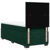 vidaXL Pat box spring cu saltea, verde &icirc;nchis, 90x190 cm, catifea