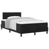 vidaXL Pat cu arcuri cu headboard Negru 120 x 200 cm Catifea