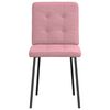 vidaXL Scaune de sufragerie, 2 buc., roz, catifea