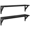 vidaXL Șemele de perete 2 buc. Stejar Negru 60 x 15 x 15,5 cm