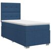 vidaXL Pat boxspring cu saltea albastru 100 x 200 cm Țesătură