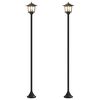 vidaXL Set de St&acirc;lpi de Lumină 2 buc. Negru 16 x 16 x 156 cm