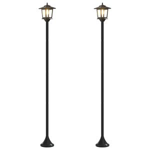 vidaXL Set de St&acirc;lpi de Lumină 2 buc. Negru 16 x 16 x 156 cm