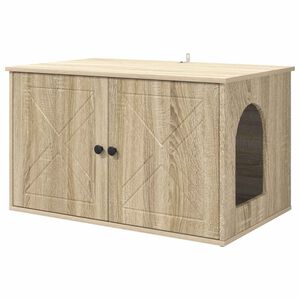 vidaXL Casa pentru pisici Sonoma 85 x 55 x 50,5 cm Lemn compozit