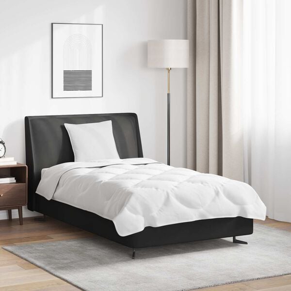 vidaXL Set de Pături cu pernă 2 pcs Alb Microfibră