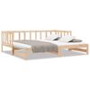 vidaXL Pat de zi extensibil, 2x(90x200) cm, lemn masiv de pin