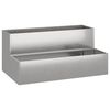 vidaXL Vază pentru Grădină Argintiu 100 x 60 x 45 cm Oţel inoxidabil