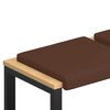vidaXL Perna pentru bancă 2 pcs Piele artificială Maro Ad&acirc;ncime 35 cm