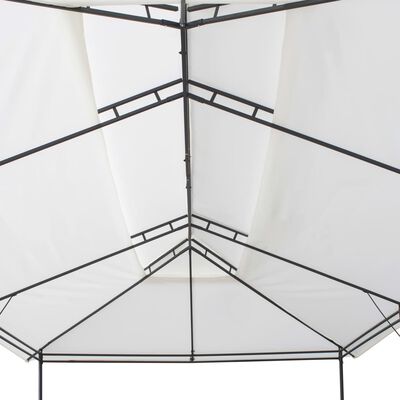 vidaXL Pavilion cu perdele, alb, 600 x 298 x 270 cm, 180g/m²