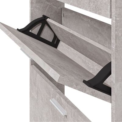 vidaXL Pantofar, gri beton, 59x17x169 cm, lemn compozit