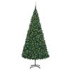 vidaXL Brad Crăciun pre-iluminat artificial, set globuri, verde 500 cm