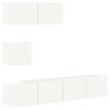 vidaXL Set dulap TV, 4 piese, alb, lemn prelucrat