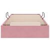 vidaXL Pat cu storage cu headboard Roz 90 x 190 cm Catifea