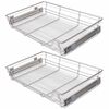 vidaXL Coșuri din s&acirc;rmă retractabile, 2 buc., argintiu, 800 mm