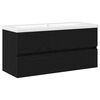 vidaXL Dulap pentru Chiuveta de Baie Stejar Negru 100 x 39 x 62 cm