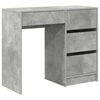 vidaXL Birou Gri din beton Lemn prelucrat 90 x 37.5 x 75 cm