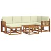 vidaXL Set de canapele de exterior 7 buc. Natural și Crem