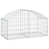 vidaXL Coș gabion arcuit, 100x50x40/60 cm, fier galvanizat