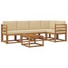 vidaXL Set de canapele de exterior 6 buc. Natural și Bej
