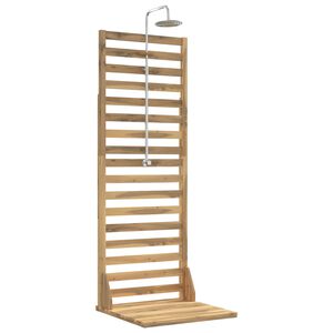 vidaXL Duș exterior 205,5 cm Lemn masiv de acacia și oțel inoxidabil
