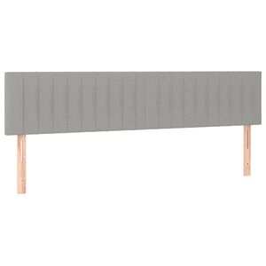 vidaXL Tăblii de pat, gri deschis, 200x5x78/88 cm, textil