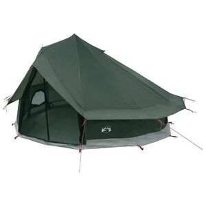 vidaXL Cort Tipi 18 persoană Verde Army Poliester și oțel