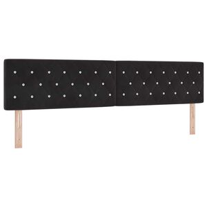 vidaXL Tăblie cap cu headboard Negru 200 cm Piele artificială