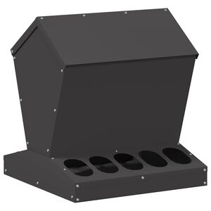 vidaXL Feeder pentru pui Negru 40 x 40 x 45 cm Oțel Laminat la Rece