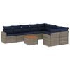 vidaXL Set canapele de grădină cu perne, 10 piese, gri, poliratan