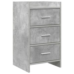 vidaXL Mese de noptieră Gri Beton 40 x 36 x 70 cm Lemn prelucrat