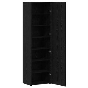 vidaXL Bufet Stejar Negru 50 x 42,5 x 185 cm