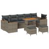 vidaXL Set de canapele pentru grădină 10 pcs Gri poliratan
